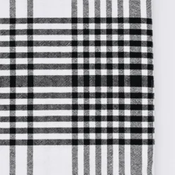 Nappe à carreaux en coton - Noire