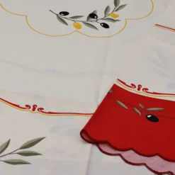 Nappe en coton "Azeitona" - Rouge