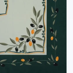 Nappe en coton "Azeitona" - Verte