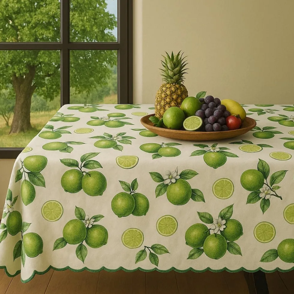 Nappe en coton "Limão" - Verte
