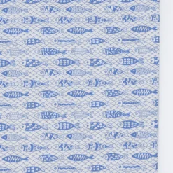 Nappe en coton "Sardinhas" - Bleu