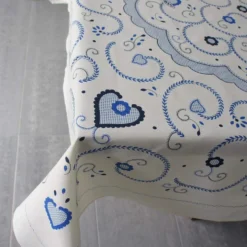 Nappe en coton "Viana" - Bleue