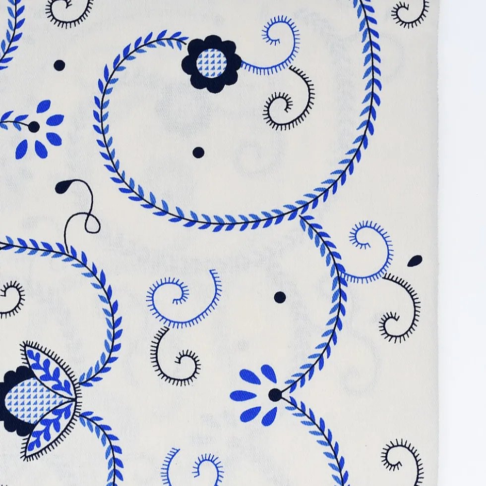 Nappe en coton "Viana" - Bleue