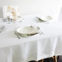 Nappe en lin blanche