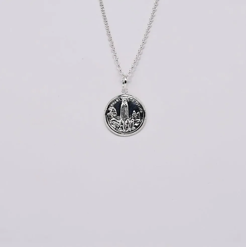 Nossa Senhora de Fátima I Médaille en argent - 2cm