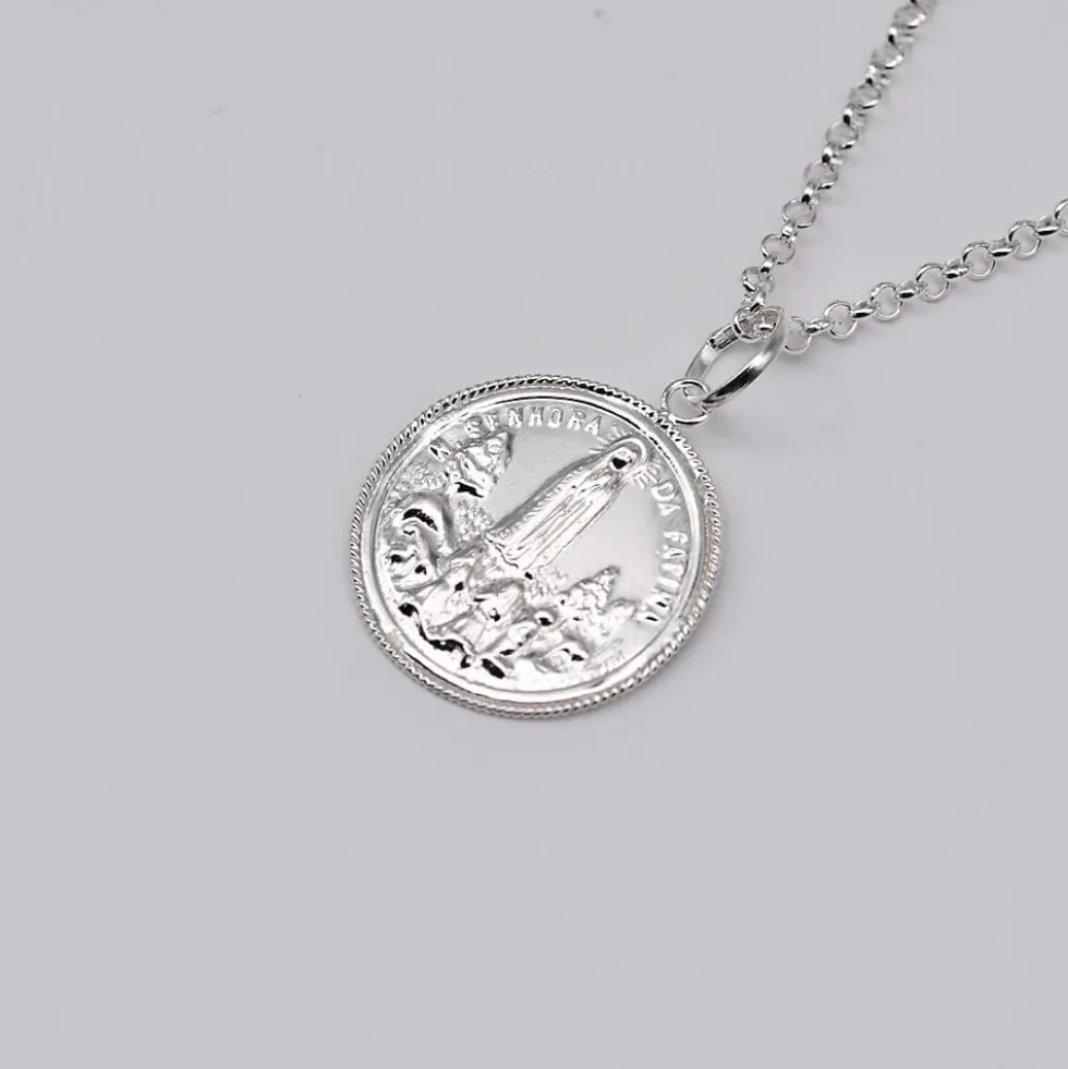 Nossa Senhora de Fátima I Médaille en argent - 2cm