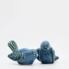 Paire d'oiseaux en céramique - Bleu