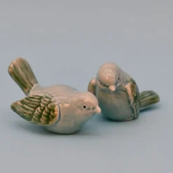 Paire d'oiseaux en céramique - Bleu ciel