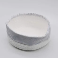 Panier en coton à parements gris