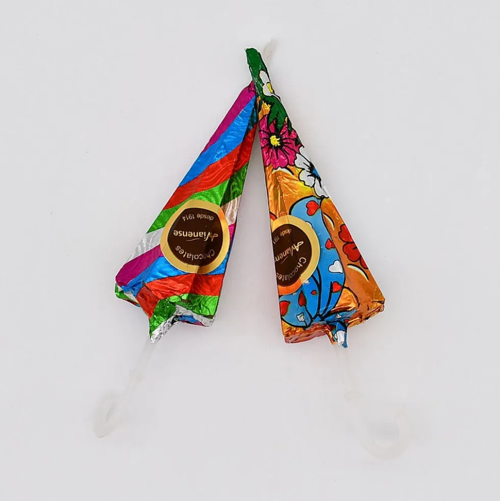 Parapluies en chocolat au lait