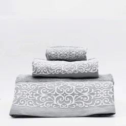 Parure de bain 3 pièces - Gris clair