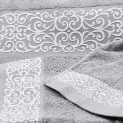 Parure de bain 3 pièces - Gris clair