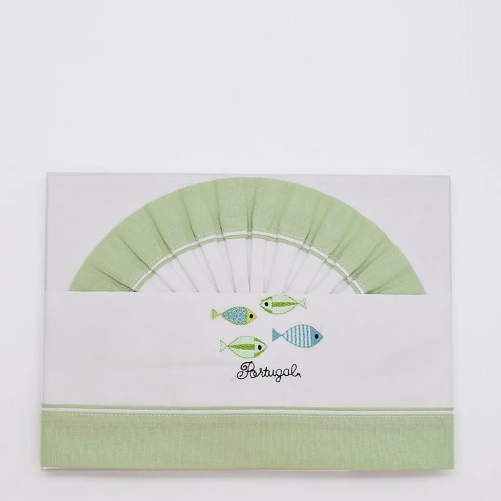 Parure de lit bébé "Sardinhas" - Vert