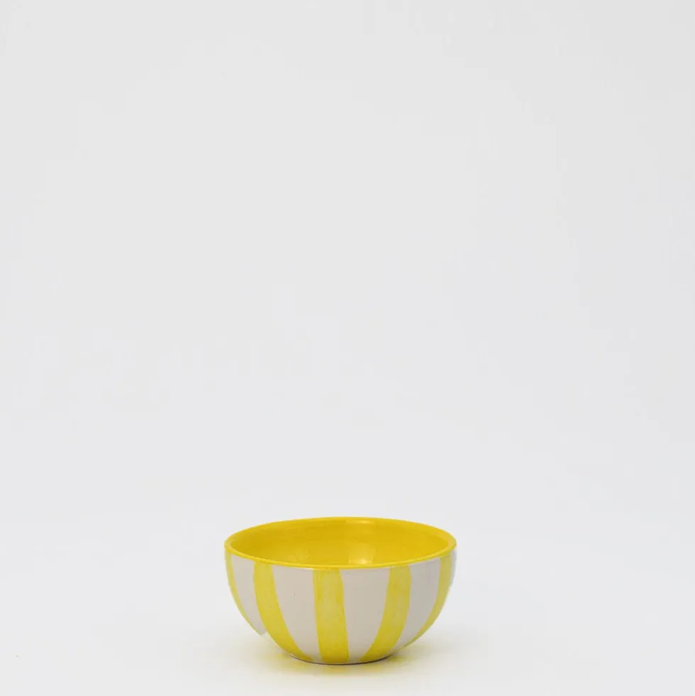 Petit bol rayé "Costa Nova Mar" - Jaune