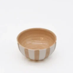 Petit bol rayé "Costa Nova Mar" - Moka