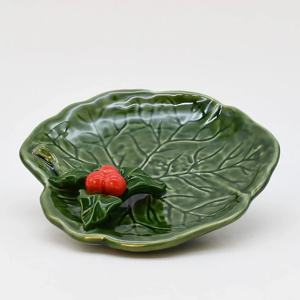Petite assiette en céramique "Avezinho" verte