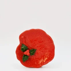 Petite assiette en céramique "Avezinho" rouge