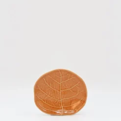 Petite assiette en grès en forme de chou 13cm - Orange