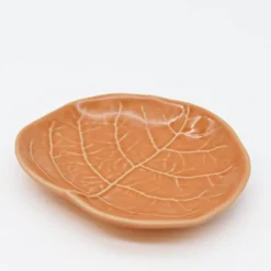 Petite assiette en grès en forme de chou 13cm - Orange