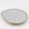 Petite assiette en grès en forme de chou 13cm - Blanc