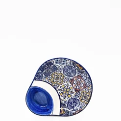 Petite assiette à olives en céramique "Azulejos" - Bleue