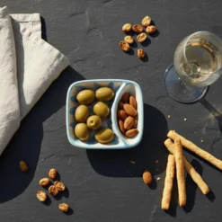 Petite assiette à olives en céramique "Andorinha" - Turquoise