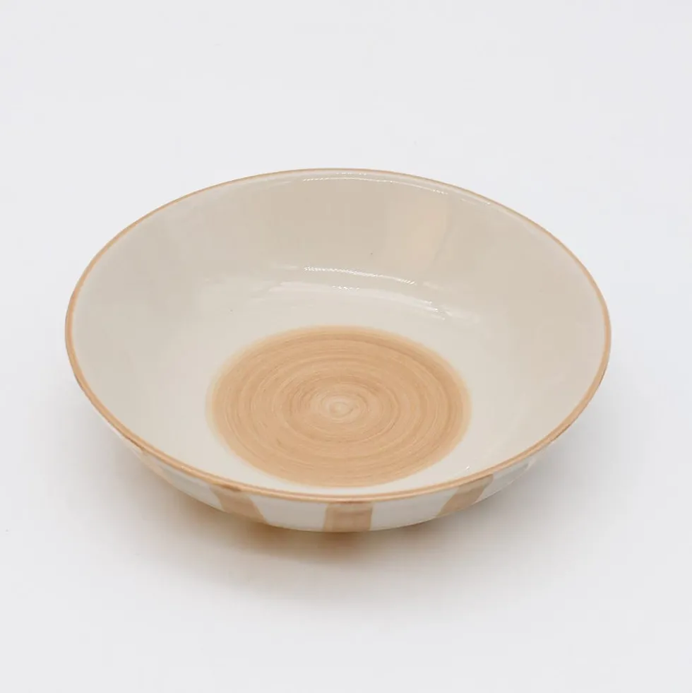 Petite coupe rayée "Costa Nova Mar" - Moka