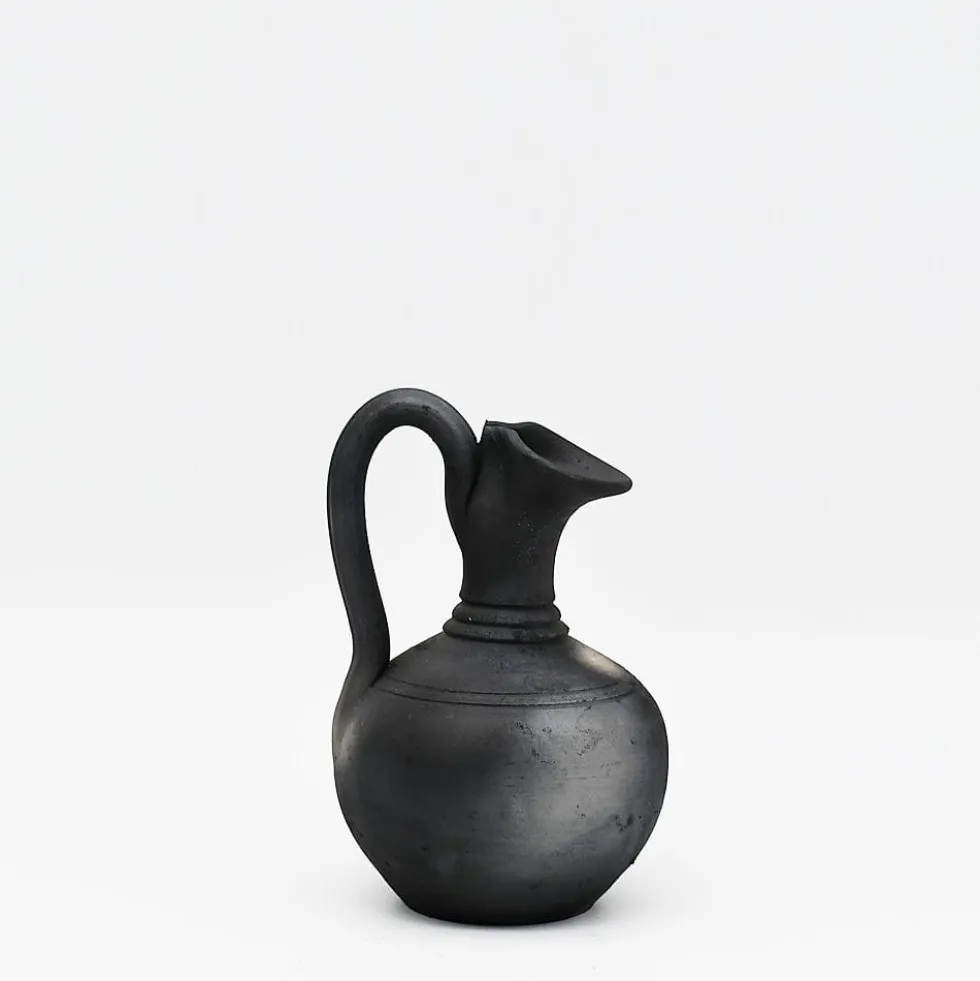 Petite cruche en terre cuite noire de Bisalhães - 13cm