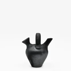 Petite cruche en terre cuite noire de Bisalhães - 13cm