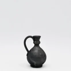 Petite cruche en terre cuite noire de Bisalhães - 13cm