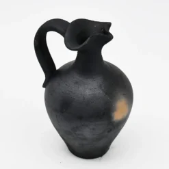 Petite cruche en terre cuite noire de Bisalhães - 13cm