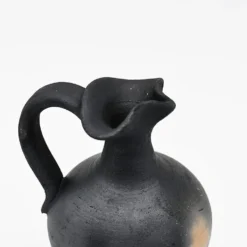 Petite cruche en terre cuite noire de Bisalhães - 13cm