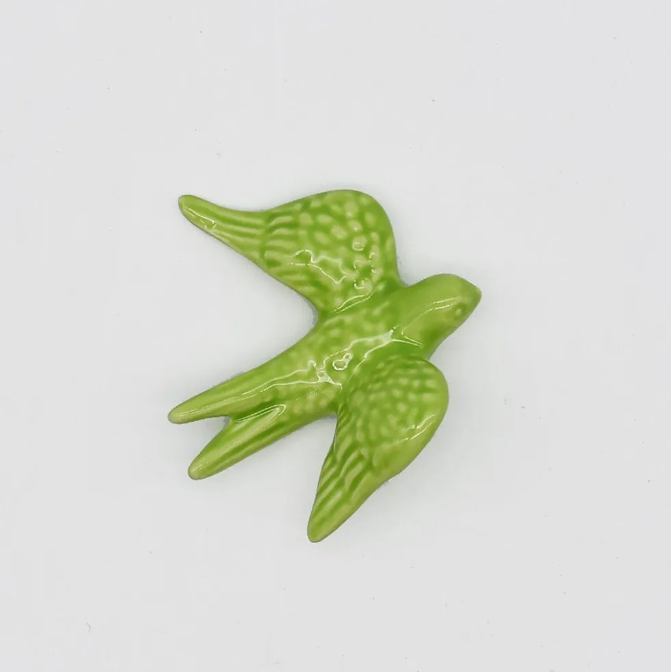 Petites hirondelles en céramique 8cm - 20 couleurs