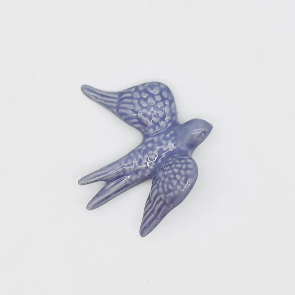 Petites hirondelles en céramique 8cm - 20 couleurs