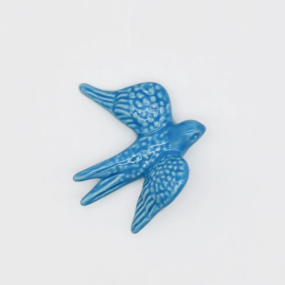 Petites hirondelles en céramique 8cm - 20 couleurs