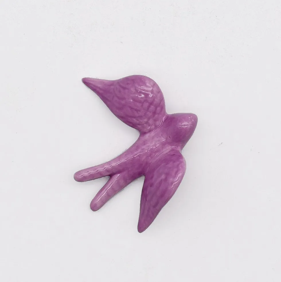 Petites hirondelles en céramique 8cm - 20 couleurs