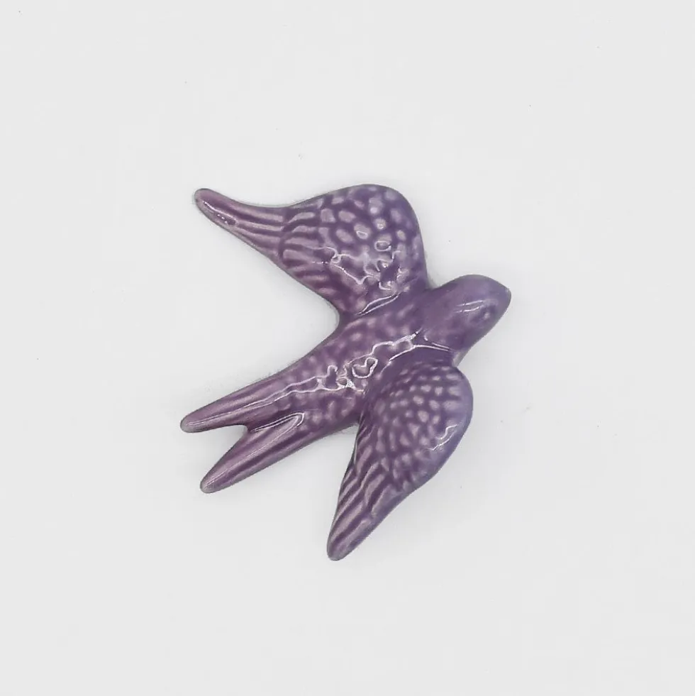 Petites hirondelles en céramique 8cm - 20 couleurs