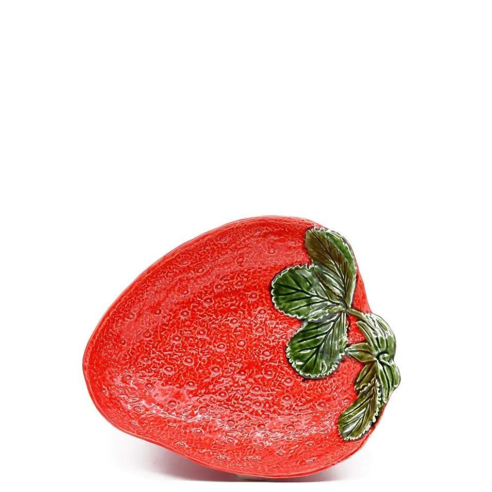 Petit plat de service en céramique en forme de fraise