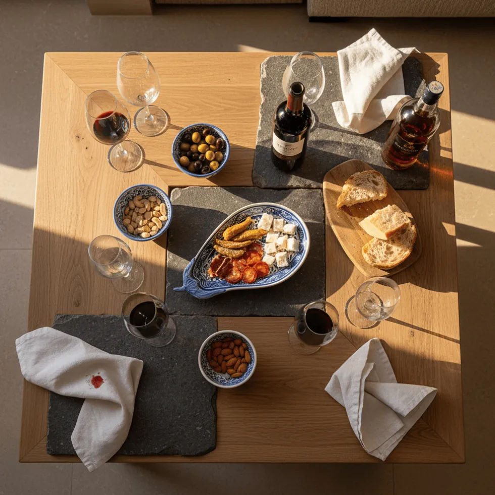 Petit plat de service en céramique de Coimbra