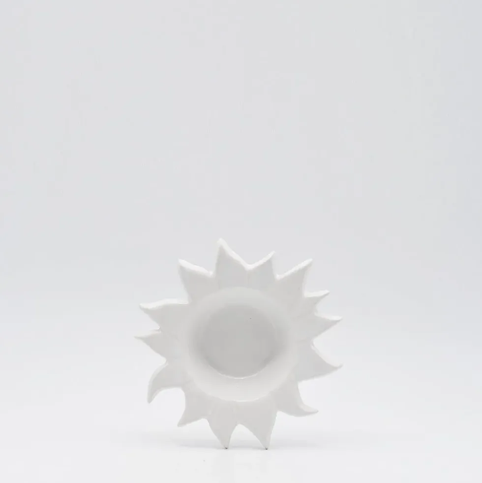 Petit plat en céramique "Sol" - Blanche