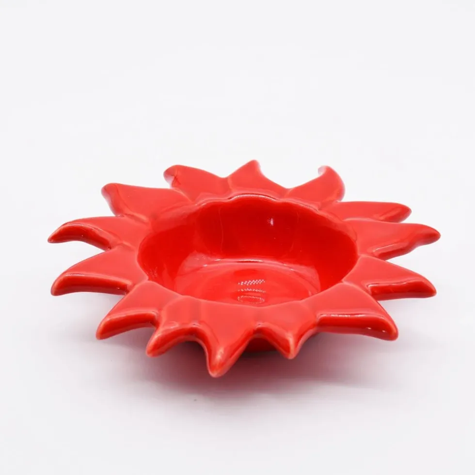 Petit plat en céramique "Sol" - Rouge