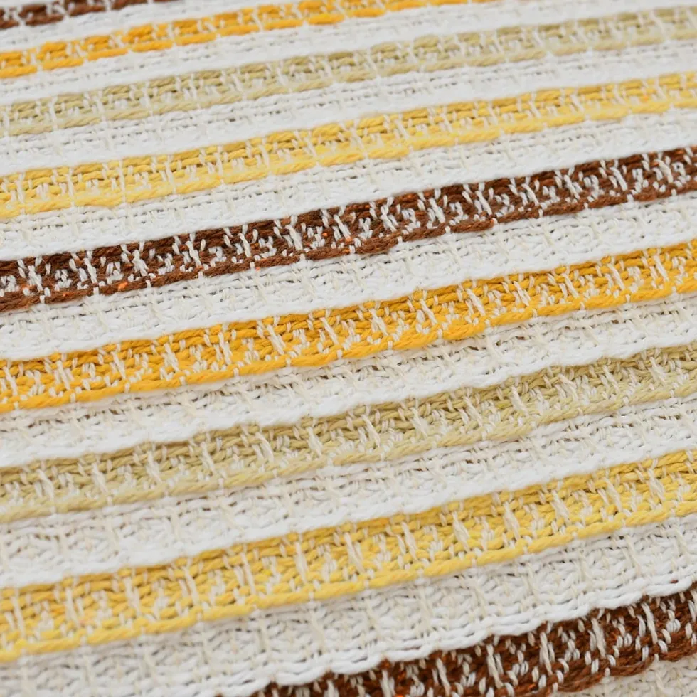 Plaid Couvre-lit en coton 240x200 - Jaune