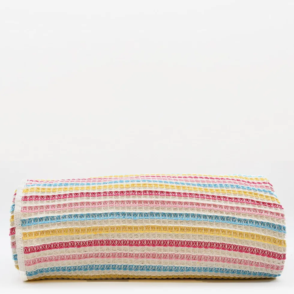 Plaid Couvre-lit en coton 240x200 - Rose
