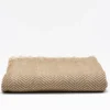 Plaid en coton "Chevrons" - Beige