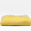 Plaid en coton "Chevrons" - Jaune