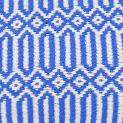 Plaid en coton "Hexa" - Bleu