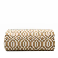 Plaid en coton "Hexa" - Camel