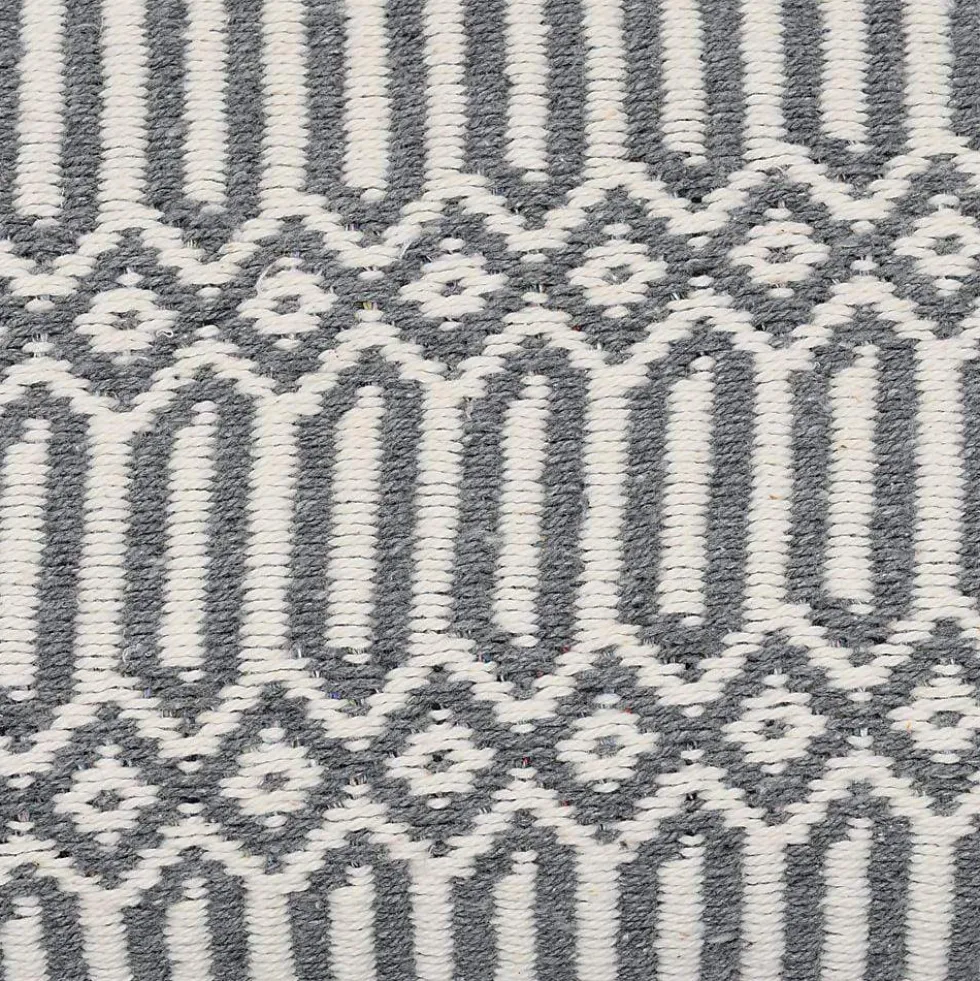 Plaid en coton "Hexa" - Gris