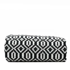 Plaid en coton "Hexa" - Noir
