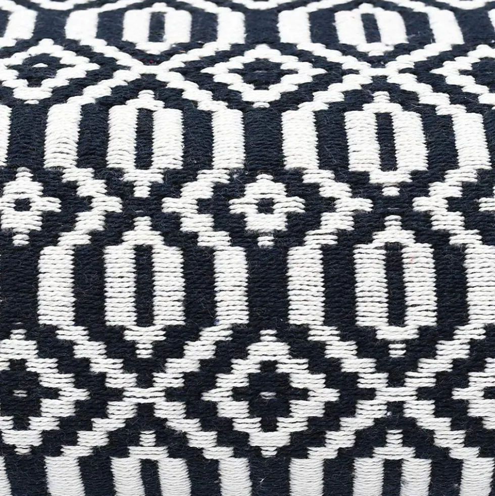 Plaid en coton "Hexa" - Noir